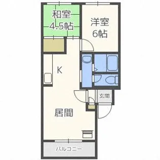 リヴァージュ【401号室】の間取り