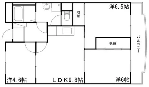 リッチウォーク佃町【603号室】の間取り