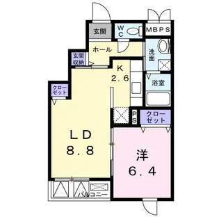ヴォワ ラクテ サウス【3階】の間取り