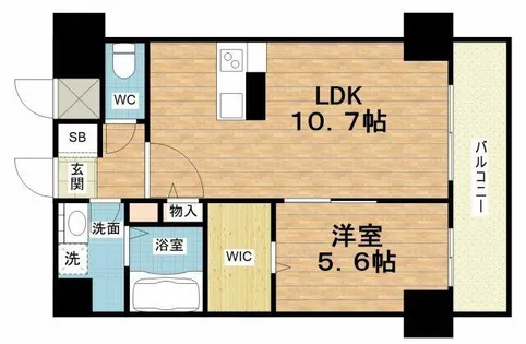 アバンダント今里【6階】の間取り