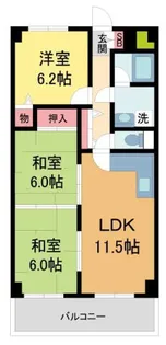 インペリアル花屋敷【4階】の間取り