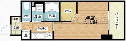 ワールドアイ天王寺ミラージュⅡ【4階】の間取り