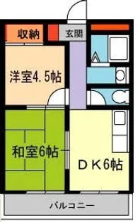 マリンコート川西【207号室】の間取り