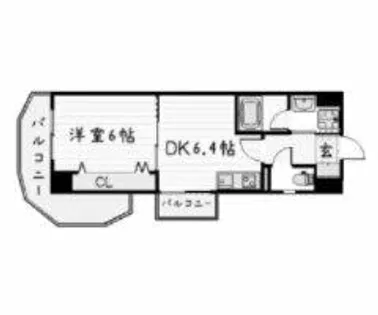 コンフォートスクエア安部山【6階】の間取り