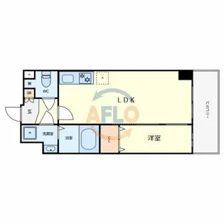 テラ北田辺【7階】の間取り