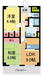 アルカディア段上【2階】の間取り
