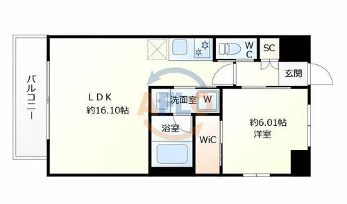 プレジオ梅田【5階】の間取り