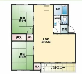 明舞十三団地46号棟【3階】の間取り