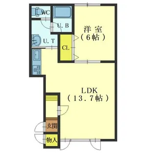 メトロポリタン函館【201号室】の間取り