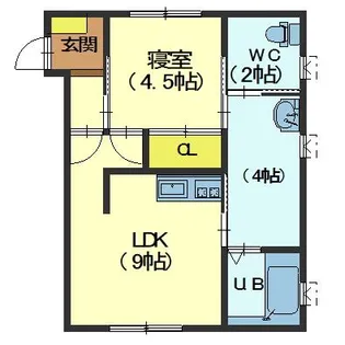 すみやす荘【101号室】の間取り