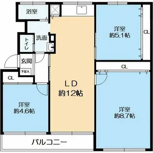 山御影マンションI棟【2階】の間取り