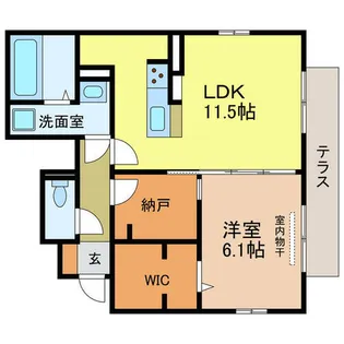 D-roomK・M金剛【1階】の間取り