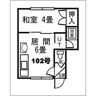 ロジェ曙Ⅱ【102TNaw号室】の間取り