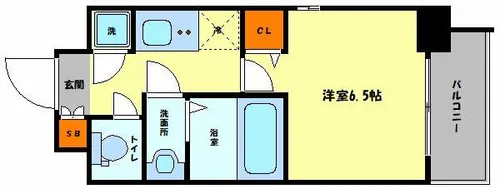 レジュールアッシュ京橋クロス【10階】の間取り
