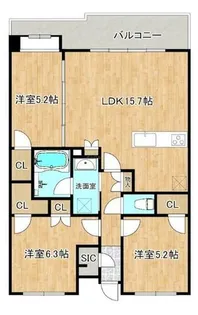 サンリヤン都府楼前【205号室】の間取り