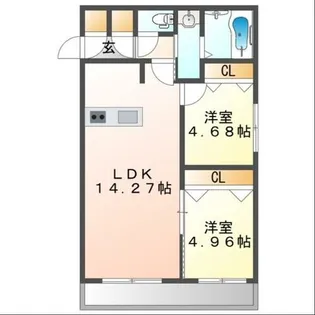 ガイアール南円山【4階】の間取り