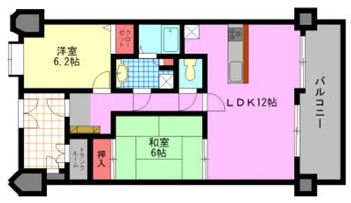 グランドパレスロイヤルコート大手町【305号室】の間取り
