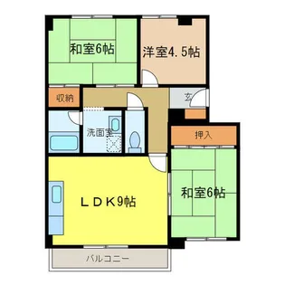 カルムハイツ千代田【103号室】の間取り