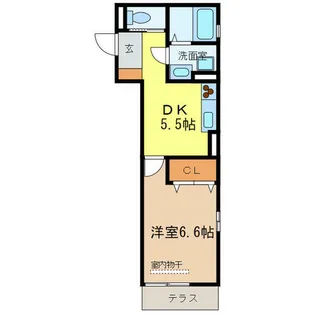 メゾン キンメイ【1階】の間取り
