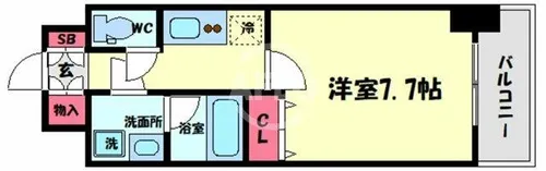 La Douceur九条【6階】の間取り