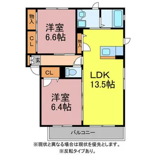 ビューテラス山田一番町【1階】の間取り