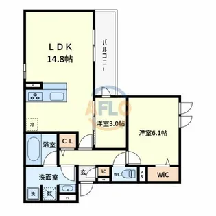 クラシスト苅田WEST A棟【2階】の間取り