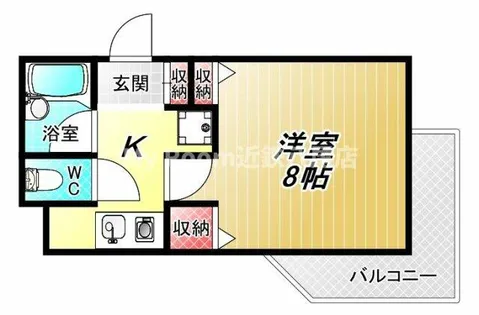 FRONT OF THE POLICE新光【3階】の間取り