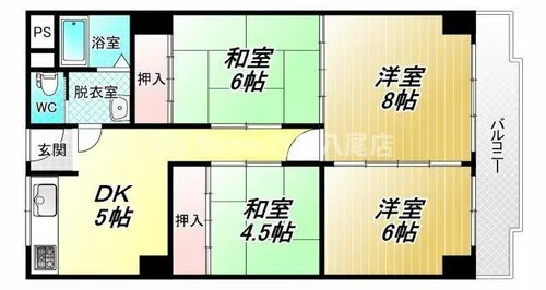 メガロコープ平野1号棟【11階】の間取り