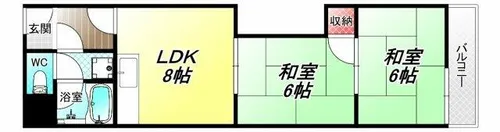 清本ハイツ【2階】の間取り