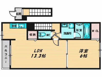 パール・トゥ・シャイン恵梨【2階】の間取り