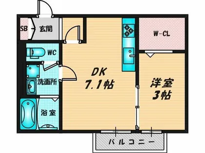 アジーロコート【2階】の間取り