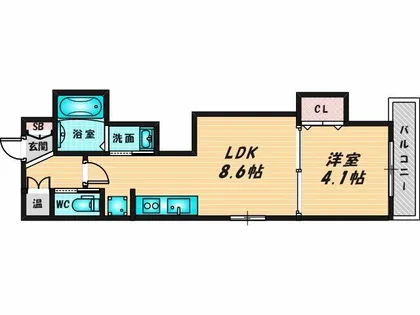 リスブラン中野【3階】の間取り