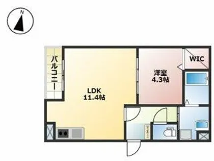 LEAF 荒江【3階】の間取り