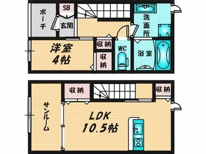 テェルツォラナ【1階】の間取り