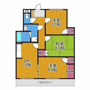 新栄プロパティー古市Ⅱ【1階】の間取り