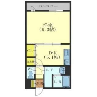 クラスターラティア【104号室】の間取り