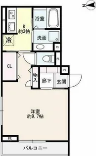 エルミタージュ久後崎【1階】の間取り