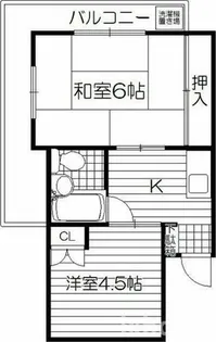 青葉丘コーポ【4階】の間取り