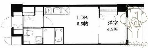 LaCASA新北野【8階】の間取り