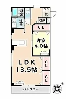 愛知県名古屋市天白区野並4丁目【マンション】の間取り