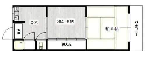 みゆき荘【2号室】の間取り