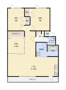リバーハイツM05【303号室】の間取り