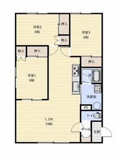 リバーハイツM92【103号室】の間取り