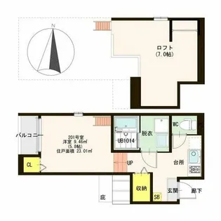 Maison Plum【2階】の間取り