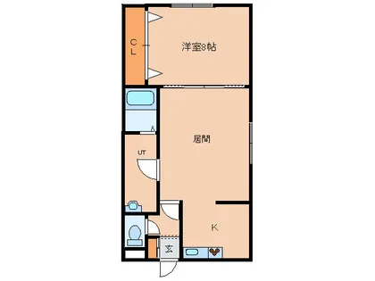 カーサ・デ・クエルノⅡ【208号室】の間取り