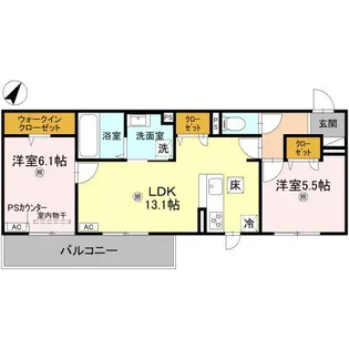 Gigliato(ジリアート)【1階】の間取り