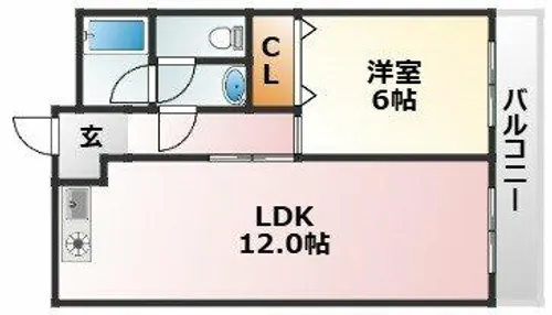 大阪府大阪市東淀川区上新庄1丁目【マンション】の間取り