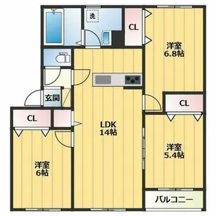 ルミエール【201号室】の間取り