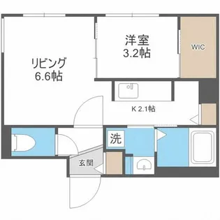 casa AT 豊平公園2nd(カーサエーティー豊平公園セカンド)【4階】の間取り