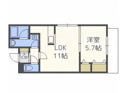 エステラ二十四軒C棟【2階】の間取り
